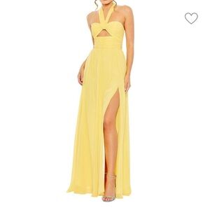 Mac Duggal Halterneck Cutout Gown